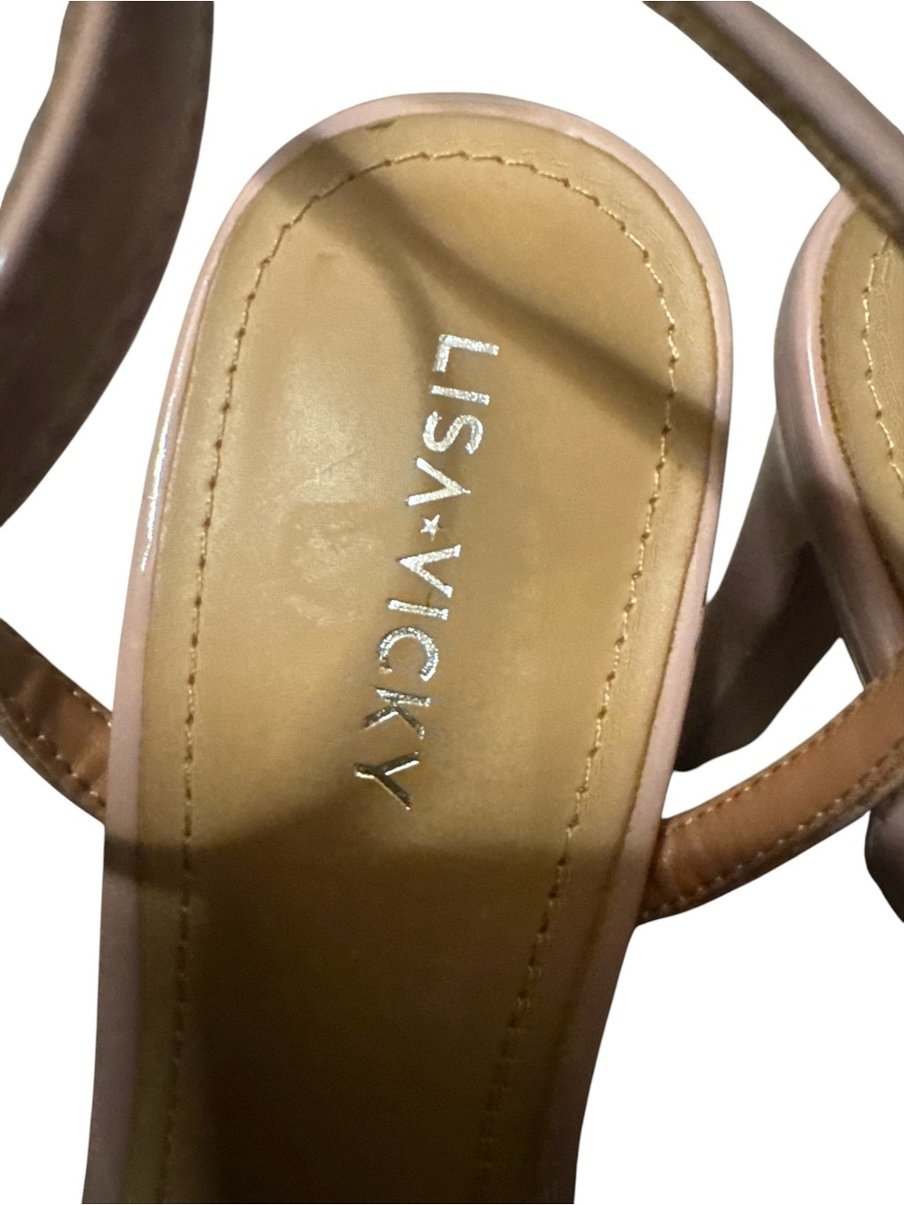 Lisa Vicky Blush Pink Ankle-Strap Block Heel Sandals - Picture 3 of 6